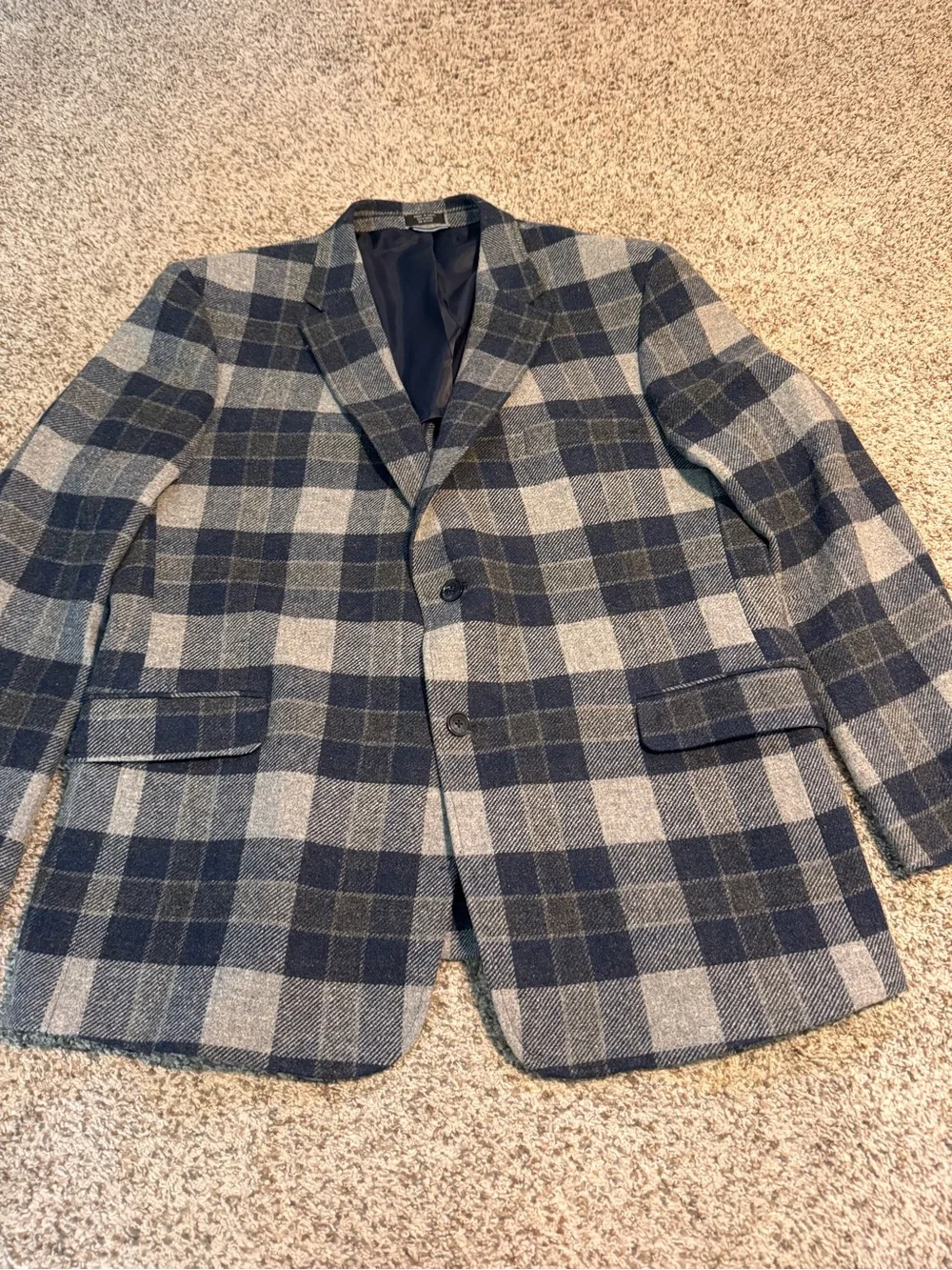 Tommy Hilfiger Wool Plaid Blazer 48R